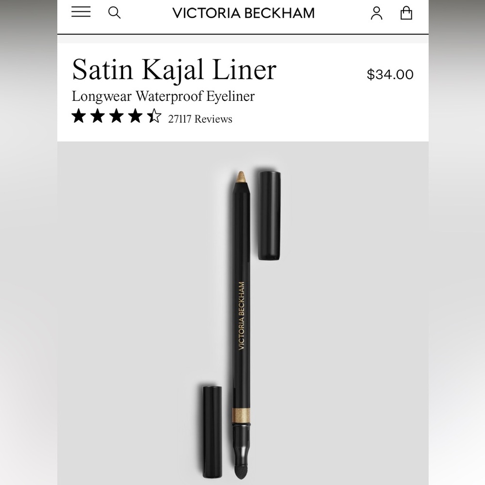 Victoria Beckham Gold Lame Jewel Kajal Liner